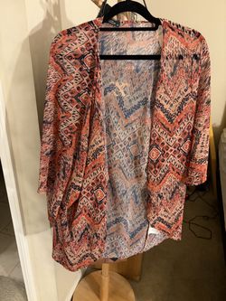 Boho print shawl