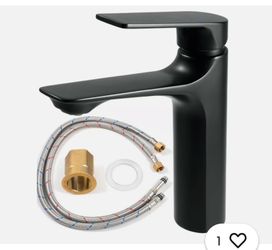 7.5 Inch Matte Black Bathroom Faucet
