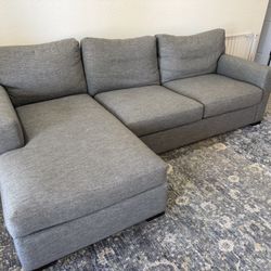 Crate & Barrel Grey Couch