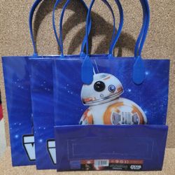 3 pc Star Wars Party Favor Bags Storm Toppers Candy Treat Birthday Toy Gift Bag