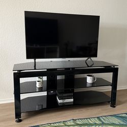 Black TV stand