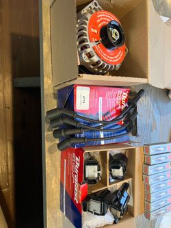 Alternator, spark plugs, coil packs, spark, plug wires everything has lifetime warranty, except the spark plugs