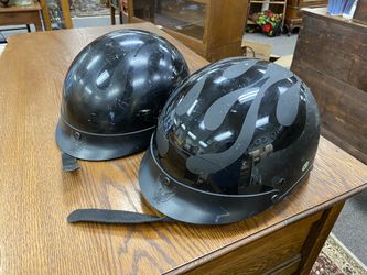 Pair of motorcycle helmets