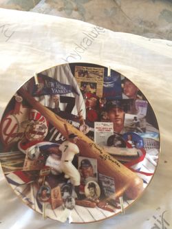 Mickey mantle New York Yankees collector plate
