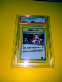 PSA Team Rocket Sneak Attack Holo Trainer - MINT - Swirl - Team Returns