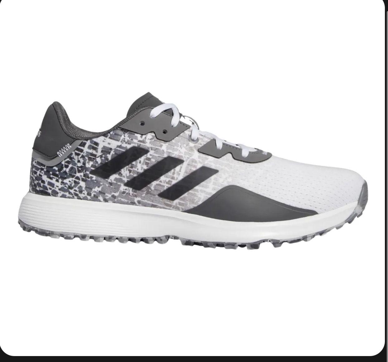 NEW Adidas Mens 9.5  S2G Spikeless Golf Shoe GV9792 White Grey -