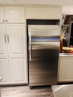 Whirlpool 17.7 cu. ft. SideKicks Frost Free Upright Freezer in Monochromatic Stainless Steel