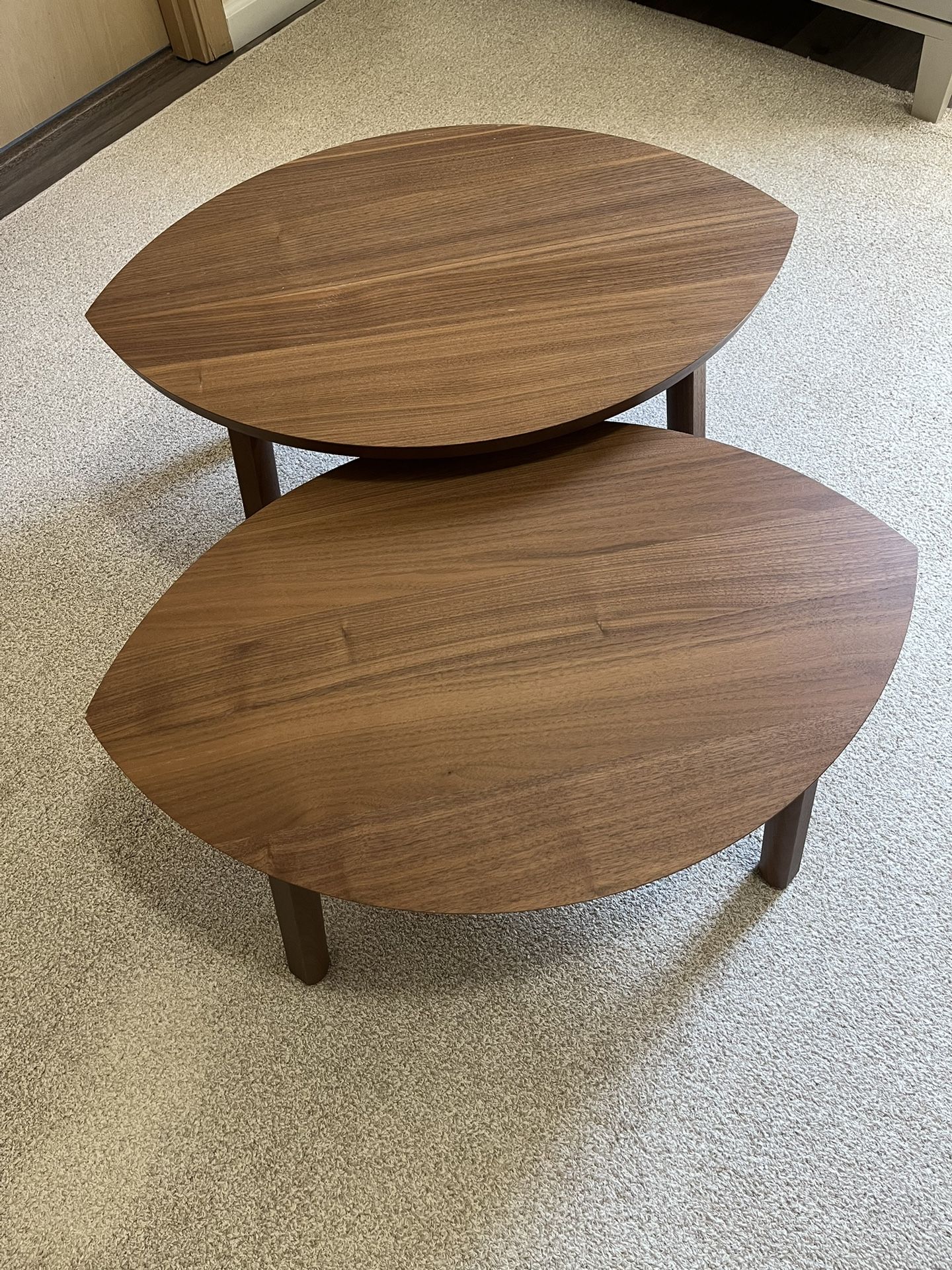 IKEA STOCKHOLM / Nesting tables, set of 2, walnut veneer