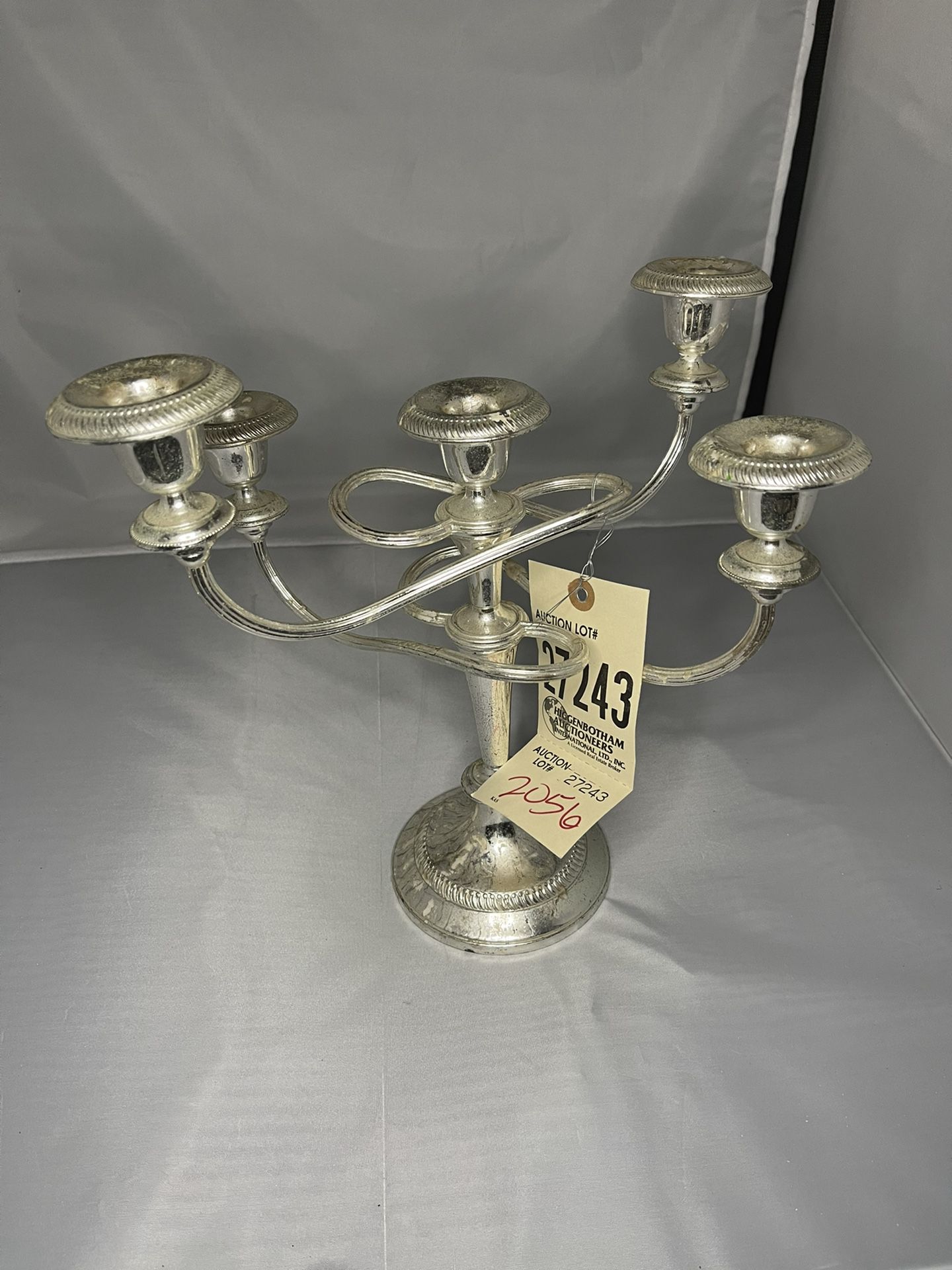 Antique Silver Plated Candelabra 