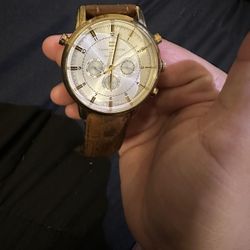Gold And White Fossil Watch