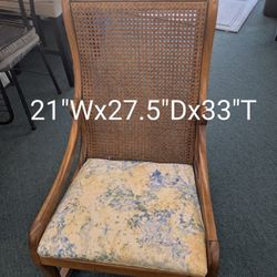 Antique Cane Back Rocker 