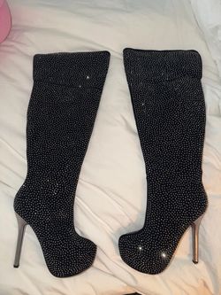 Bling black boots