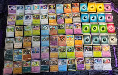 76 Pokémon cards. Holos, reverse holos,English, Korean.