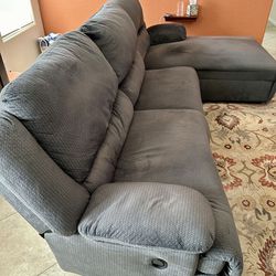 Sofa With Reclining Chase And Chair