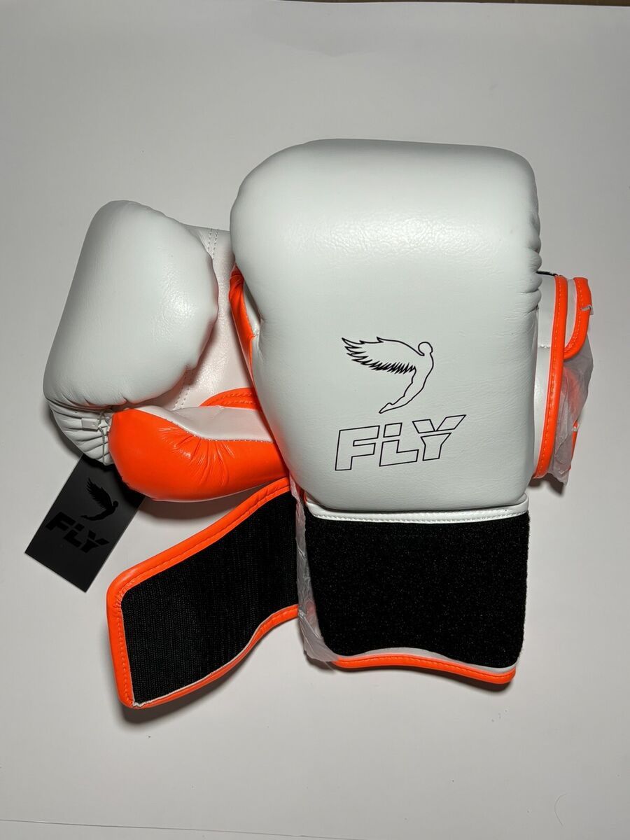 Brand New Fly Boxing Gloves 14oz Orange White