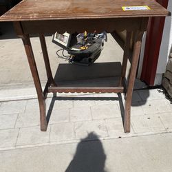 Antique Side Table With Draw