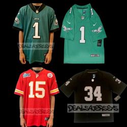 Jalen Hurts Eagles NFL Jersey
Patrick Mahomes Chiefs NFL Jersey Bo Jackson Raiders NFL Jersey