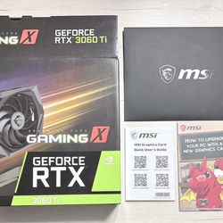 MSI GeForce RTX 3060 Ti GAMING X LHR 8GB GDDR6 Graphics Card