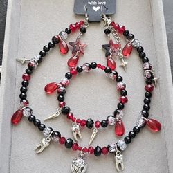 Gothic Bird Skull Necklace 