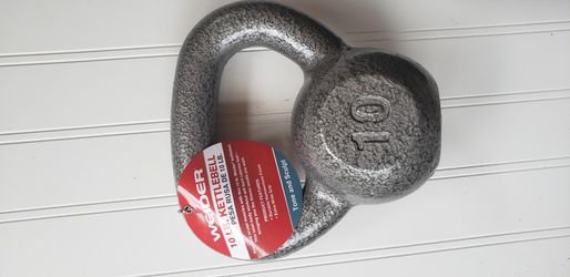 WEIDER BRAND NEW 10LB CAP CAST IRON KETTLEBELL WEIGHT WITH TAG