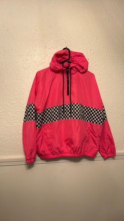Neon pink checkered jacket vintage size large used
