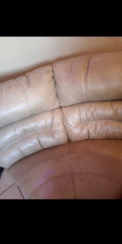 Leather corner couch