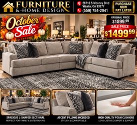 Sectional with pillows included