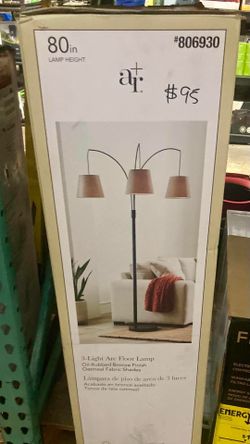 80in 3 Light Arc Floor Lamp