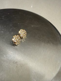 Gold nugget earrings 14k