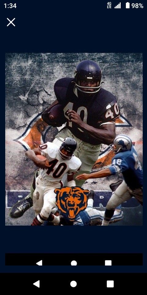 Chicago Bears Gayle Sayers Lithograph