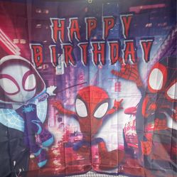 Spidey Abd Friends Birthday Banner 