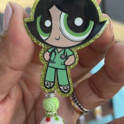 Power Puff Girls Nurse Id Badge Clip