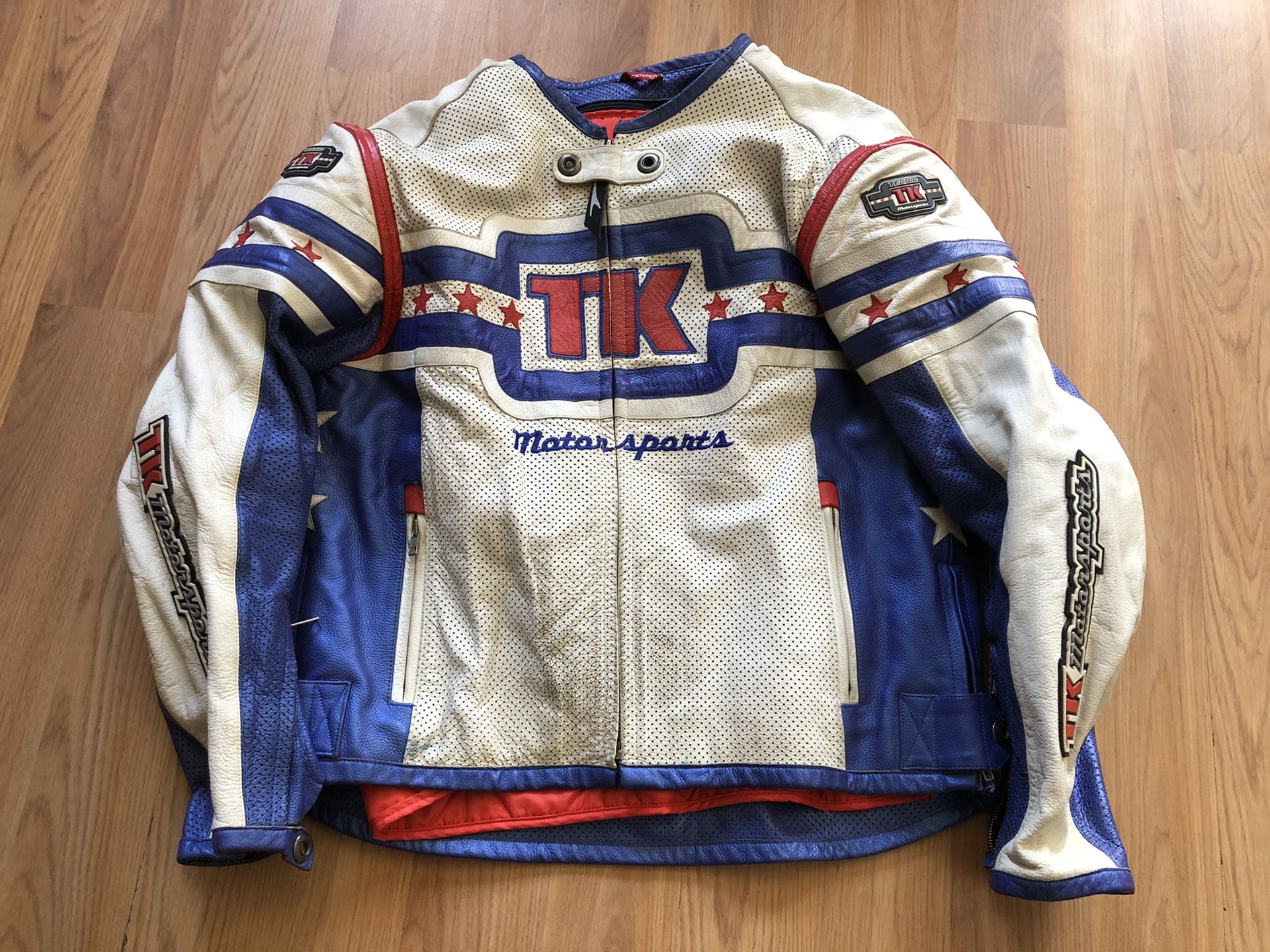 TEKNIC Motorcycle Leather Jacket Size 42