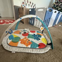Baby Einstein Kickin' Tunes 4-in-1 Infant Baby Activity Gym & Tummy Time Play Mat with Piano, 0-36 Months, Multicolor