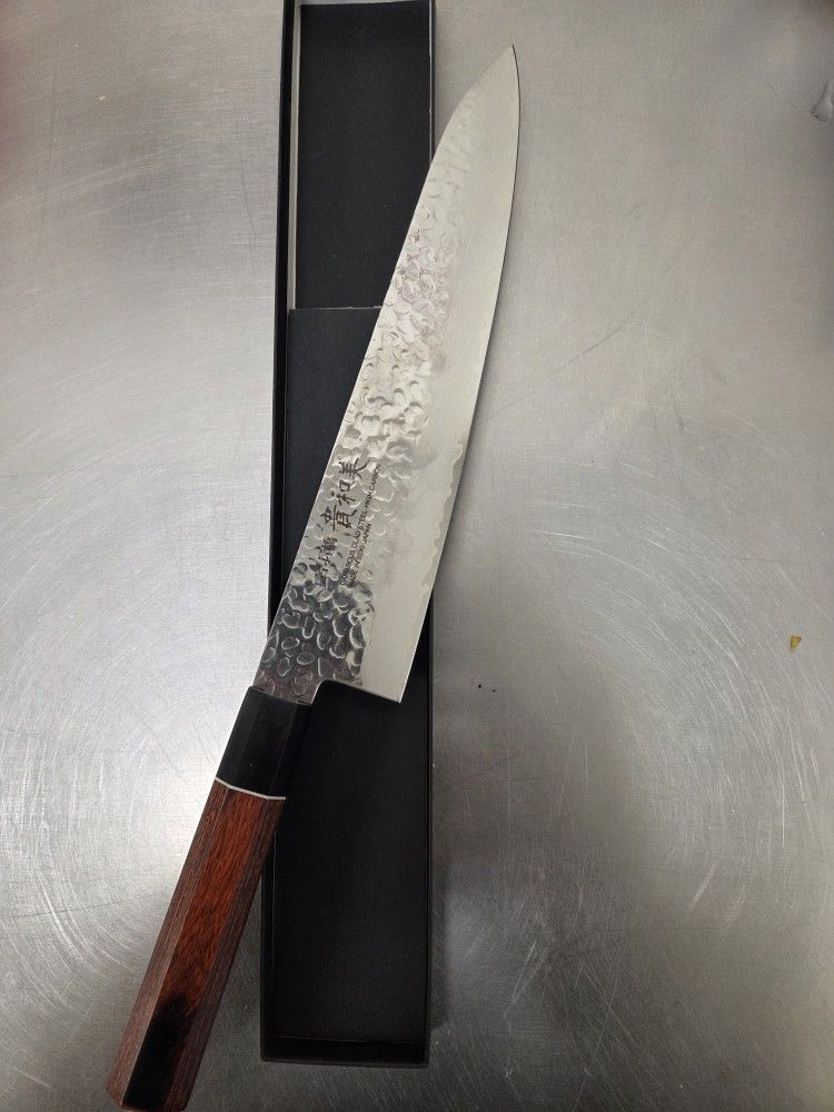 Real Japanese Hand Forged Damascus Chefs Knife