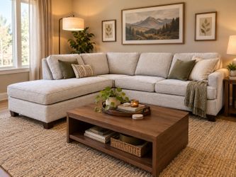 Light Gray 2 Piece Sectional Sofa