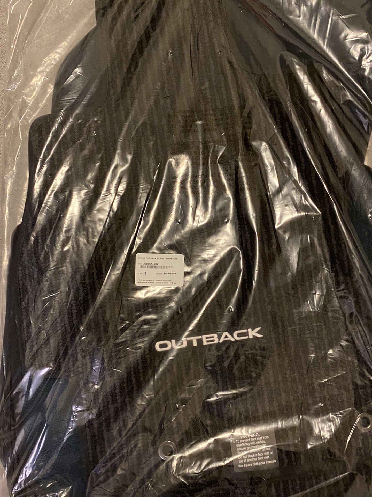 Subaru Outback Black Floor Mat