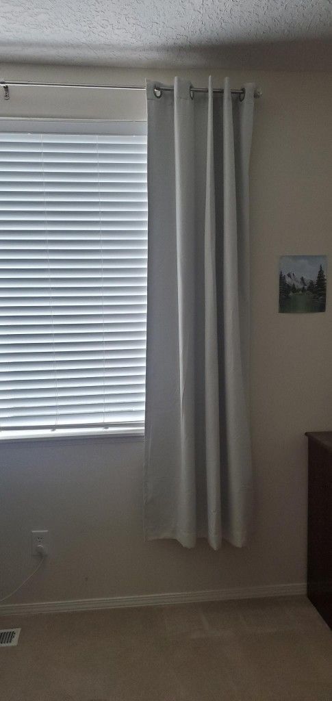 Off White 4 Polyester Ivory Curtains