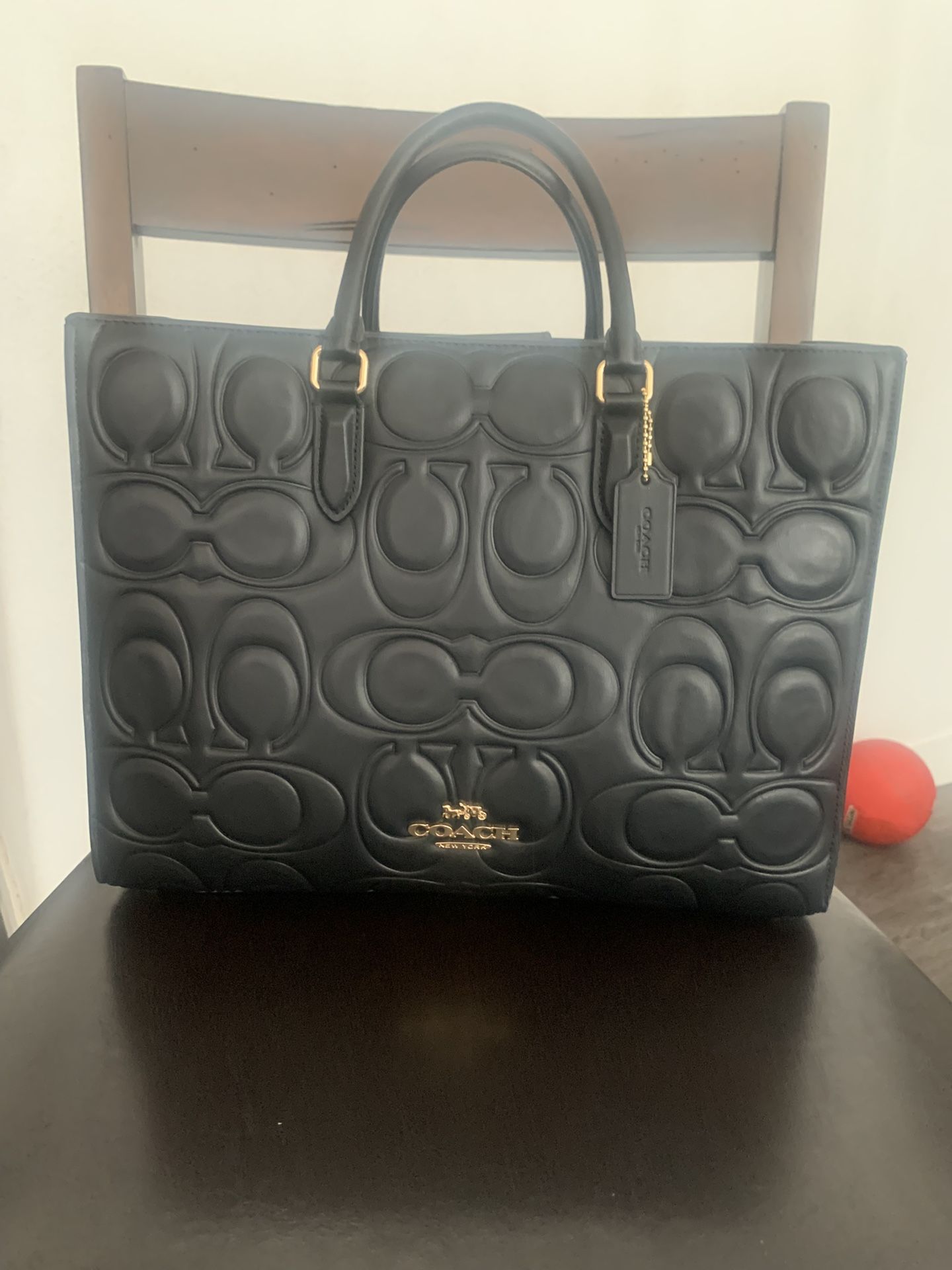 Coach Embossed Leather Bag