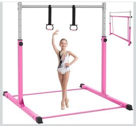 Kids Gymnastics Bar Adjustable 3–5 FT Steel Junior Training Kip Bar 300 LB