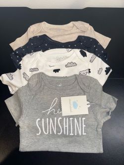Unisex Baby 4 pack Bodysuits