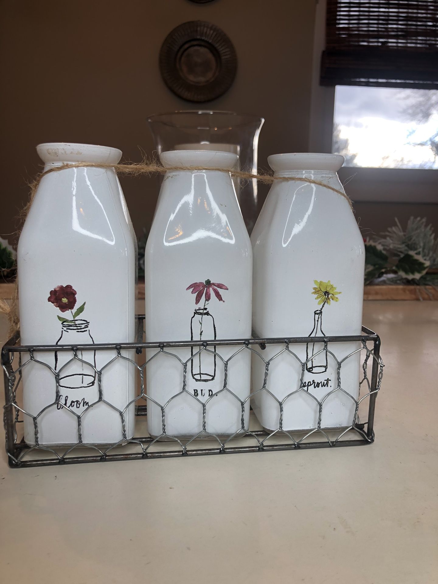 Rae Dunn Milk bottle Vases