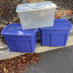 3-large storage containers $17 for all