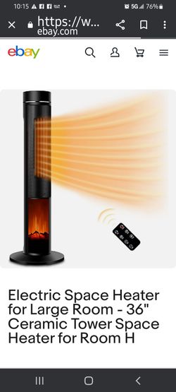 Electric Space Heater for Large Room - 36" Ceramic Tower Space Heater for Room H
