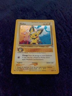 Pokemon Pichu Holo card