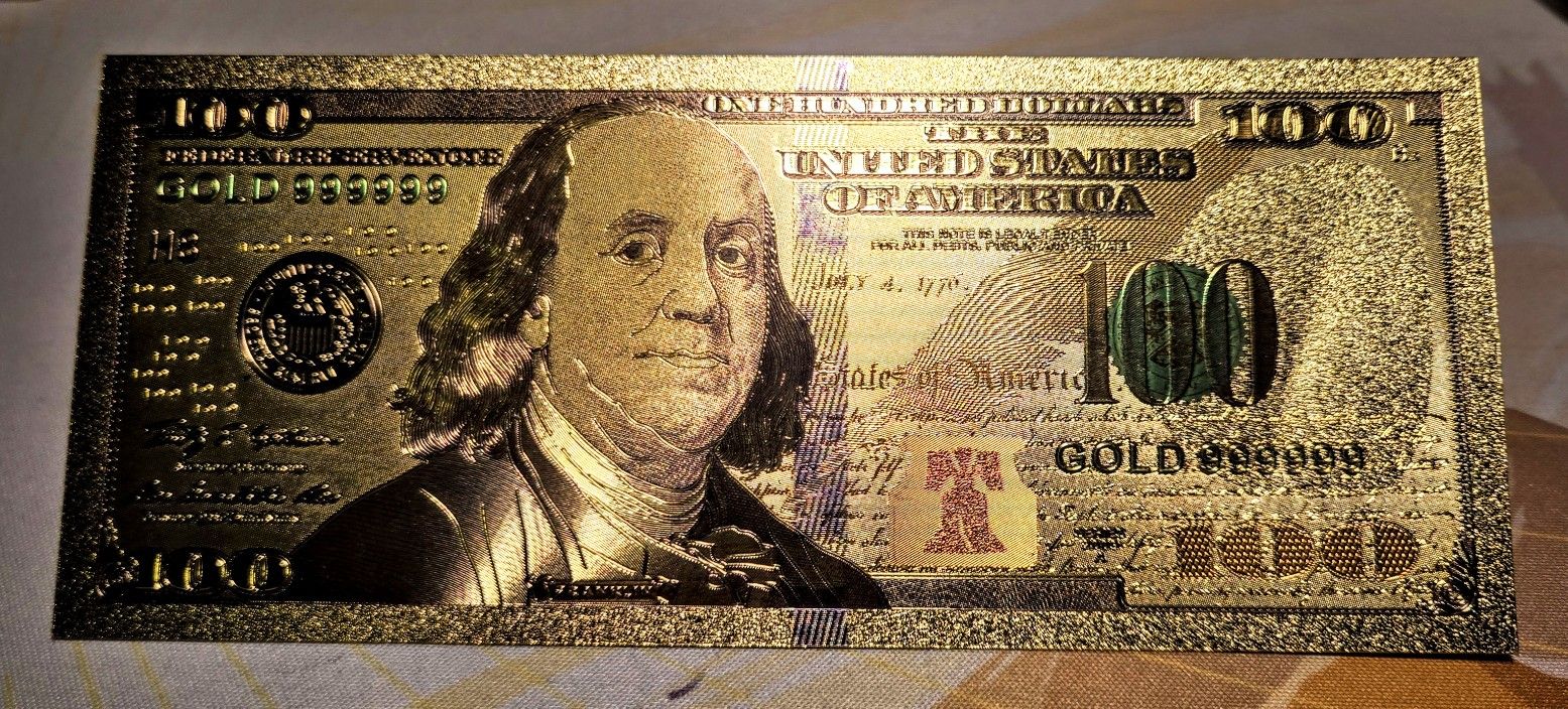 $100 Gold Foil Note