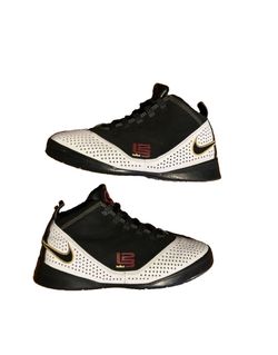 Nike LeBron Soldier 2 GS 6Y 325208-101 Black White Burgundy Gold 2008 Zoom