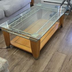 Beveled Glass Coffee & (2) end Table Set