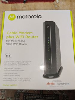 Motorola Cable Modem plus Wifi Router