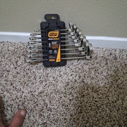 Gear Wrench 8 Piece Sae Flex Head Ratcheting Wrench Set